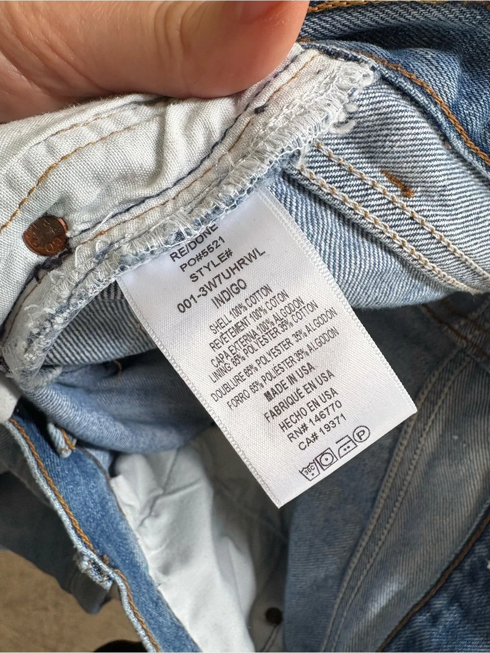 Re/done Levi’s Vintage Wide-Leg Flare Two Tone Jeans
